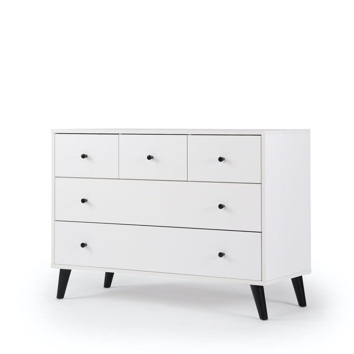 Austin 5-drawer Dresser - White/Black