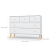 Austin 5-drawer Dresser - White/Natural
