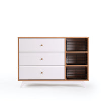Central Park 3-Drawer - White/Red Oak - Project Nursery