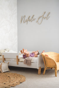 Muse Toddler Bed - White + Natural