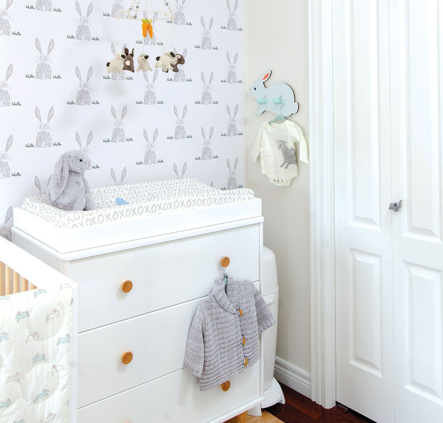 Baby Bunny Butt Wallpaper - Project Nursery