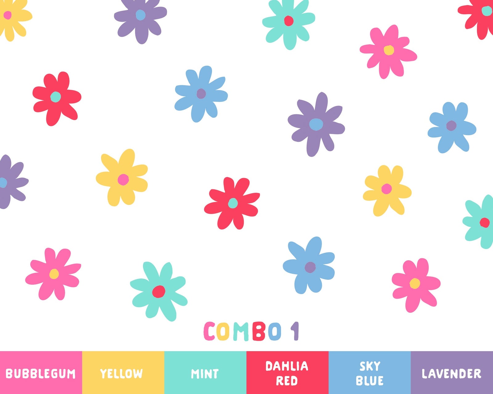 Colorful Daisy Wall Decals