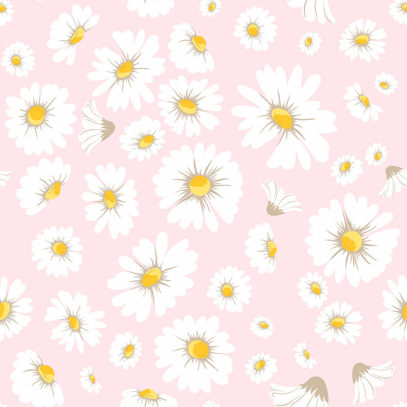 Ditzy Daisy Wallpaper in Pink and White | I Love Wallpaper