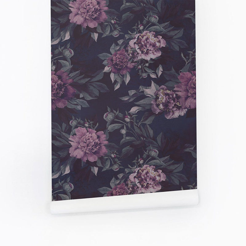 Dark Floral Wallpaper - Project Nursery
