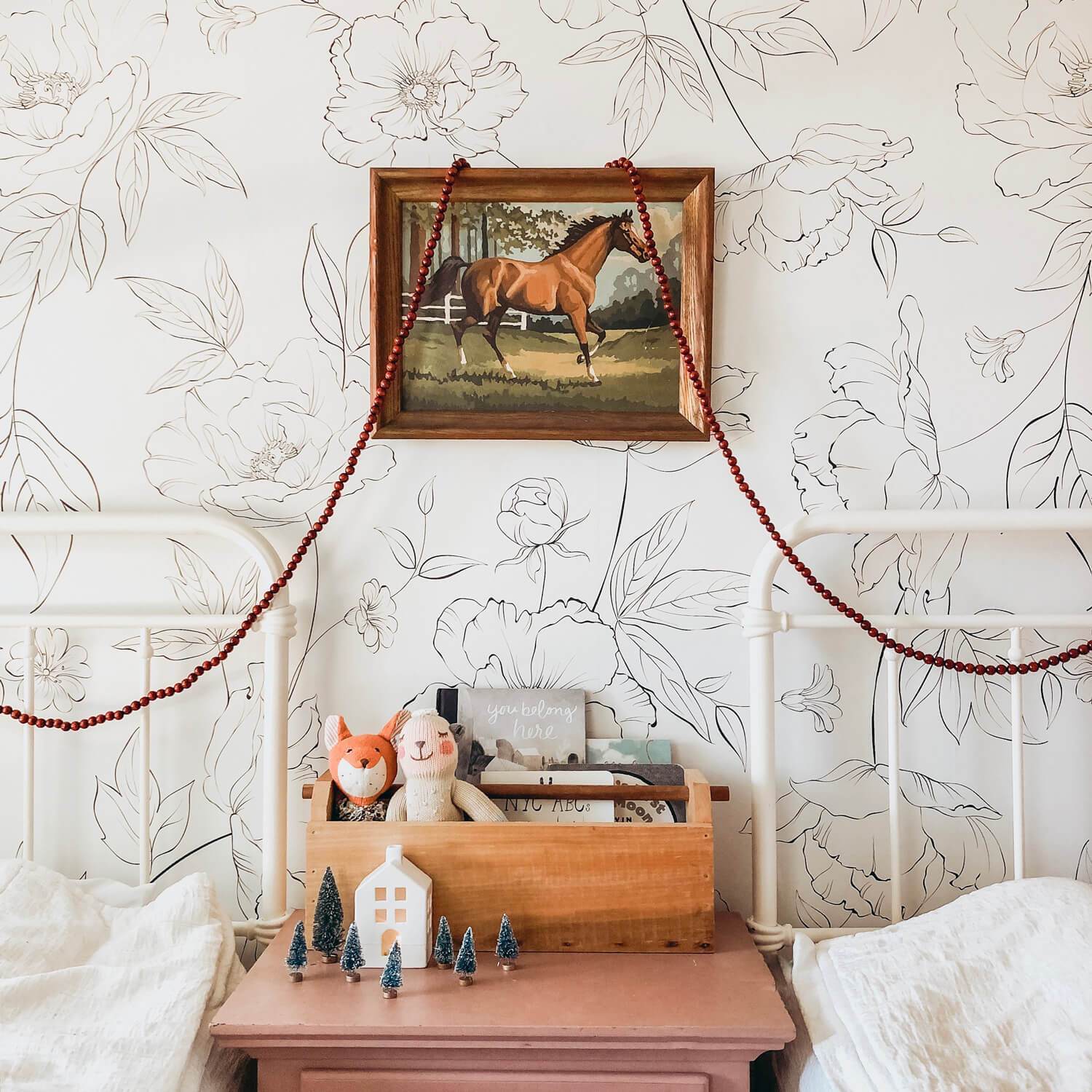Delicate Floral Wallpaper - Project Nursery