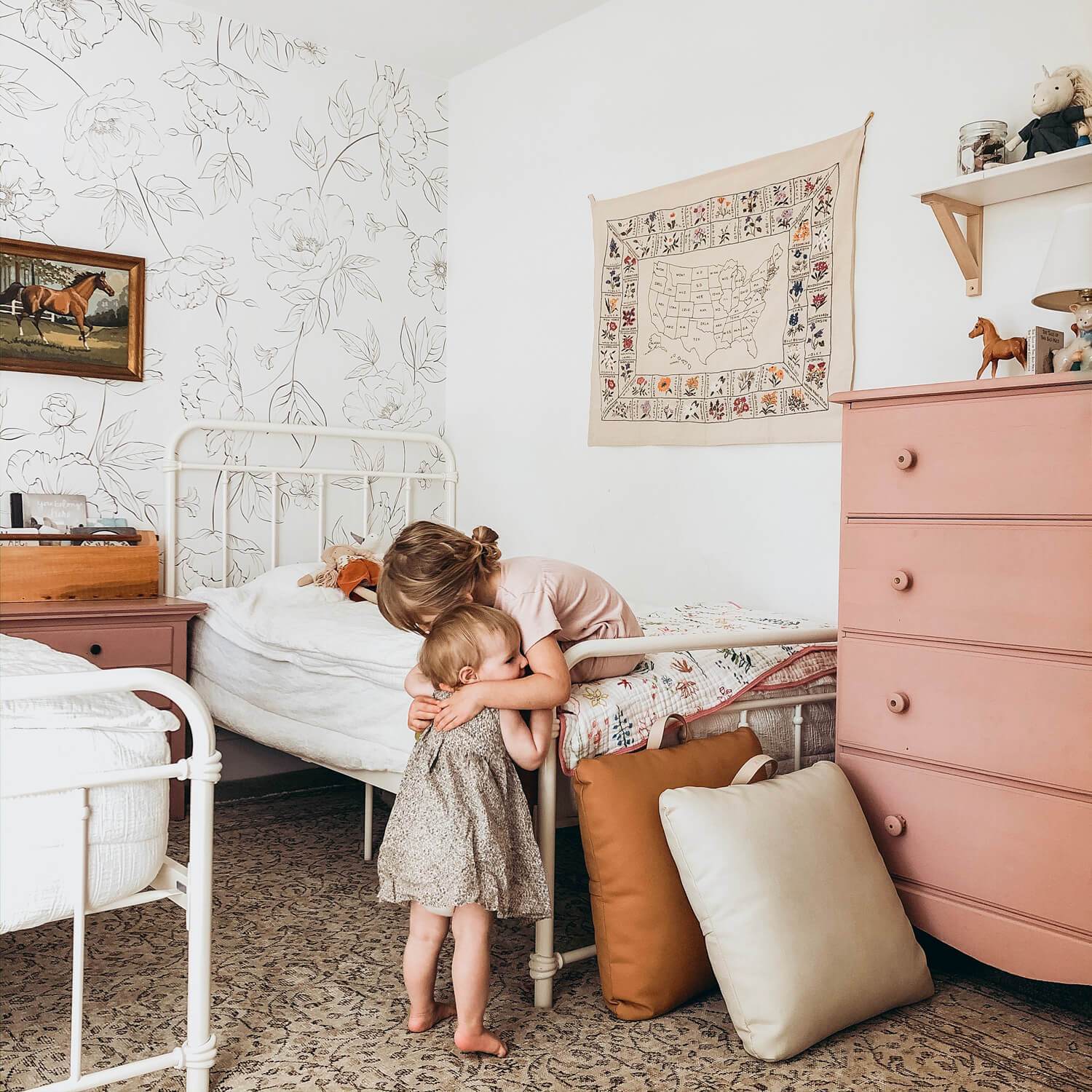 Delicate Floral Wallpaper - Project Nursery