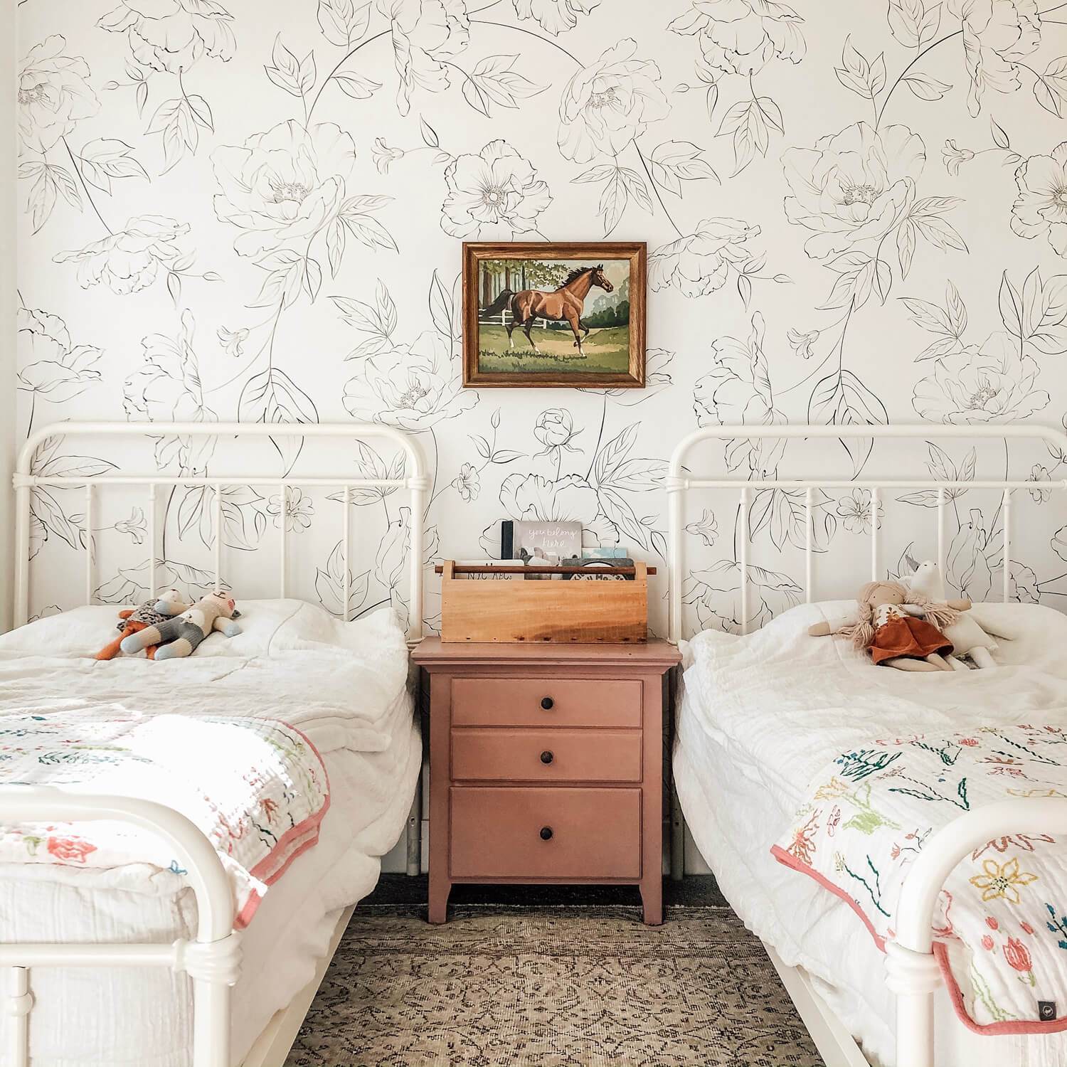 Delicate Floral Wallpaper - Project Nursery