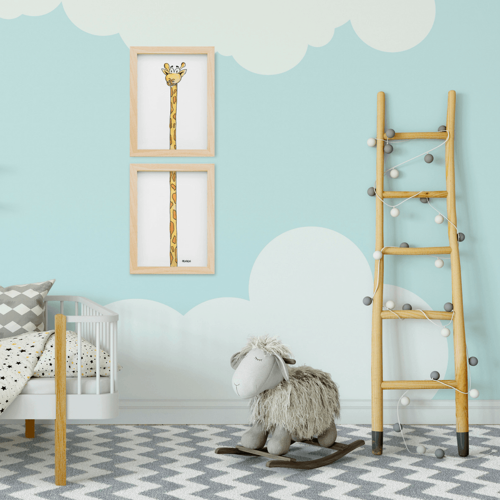 Giraffe Boy Two-Piece Print Set - Project Nursery