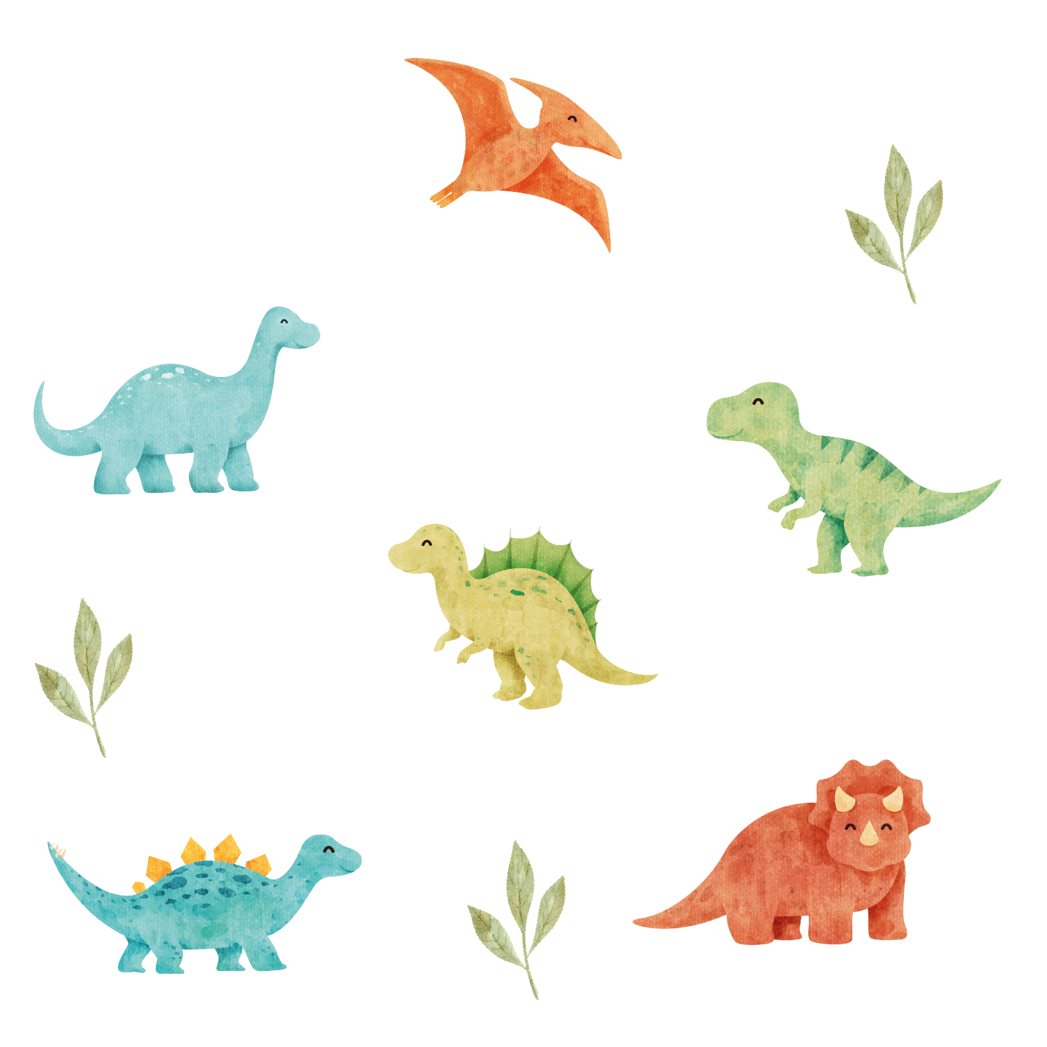 Bright Dino Wall Decals