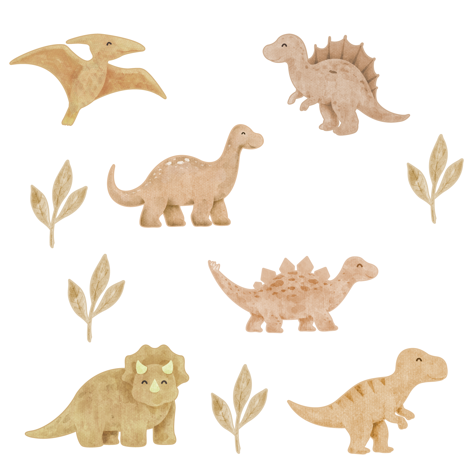 Neutral Dino Wall Decals