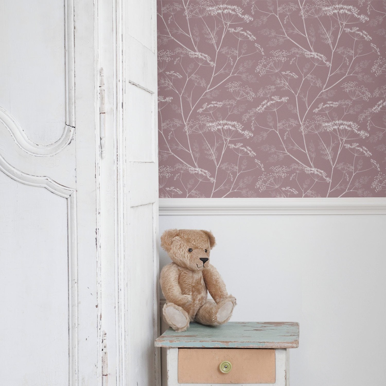 Dusty Pink Wildflower Wallpaper - Project Nursery