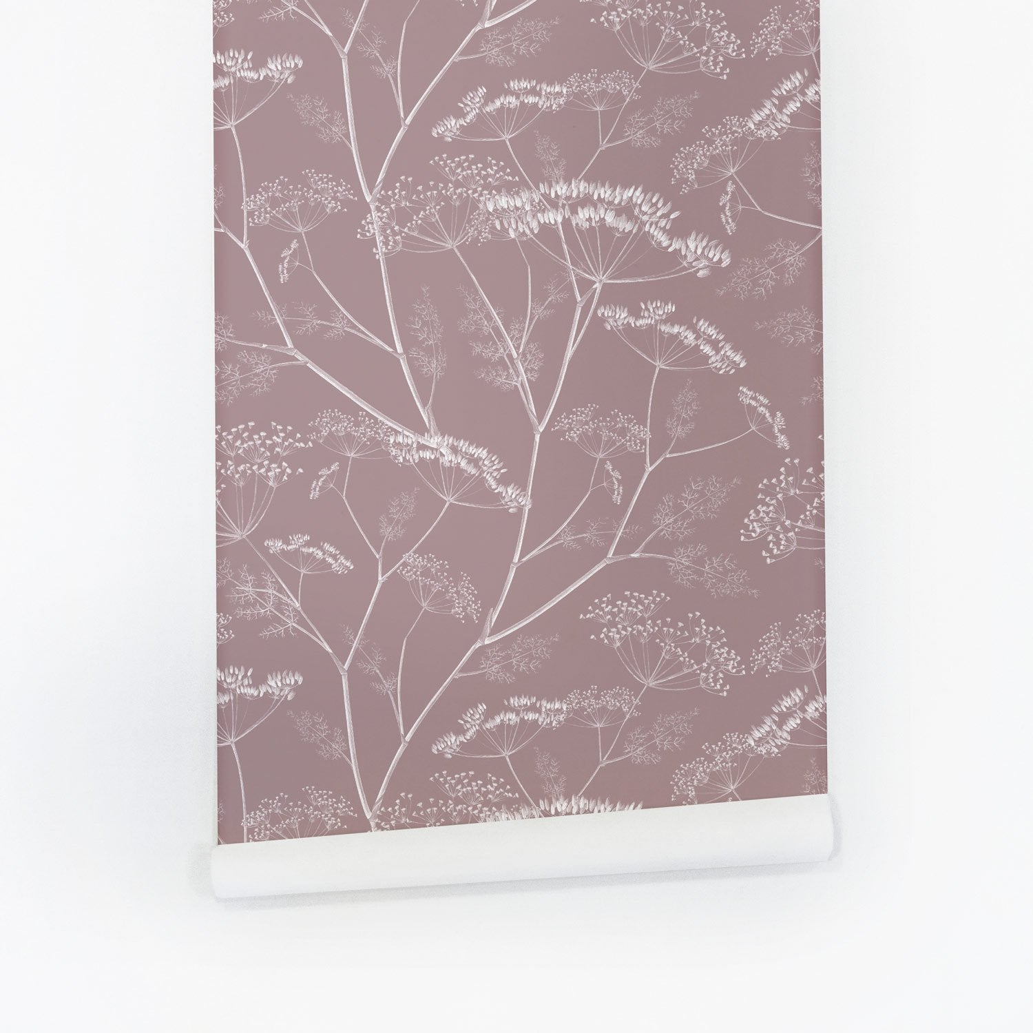 Dusty Pink Wildflower Wallpaper - Project Nursery
