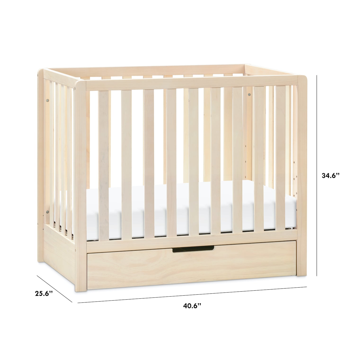 Colby 4-in-1 Convertible Mini Crib with Trundle Drawer