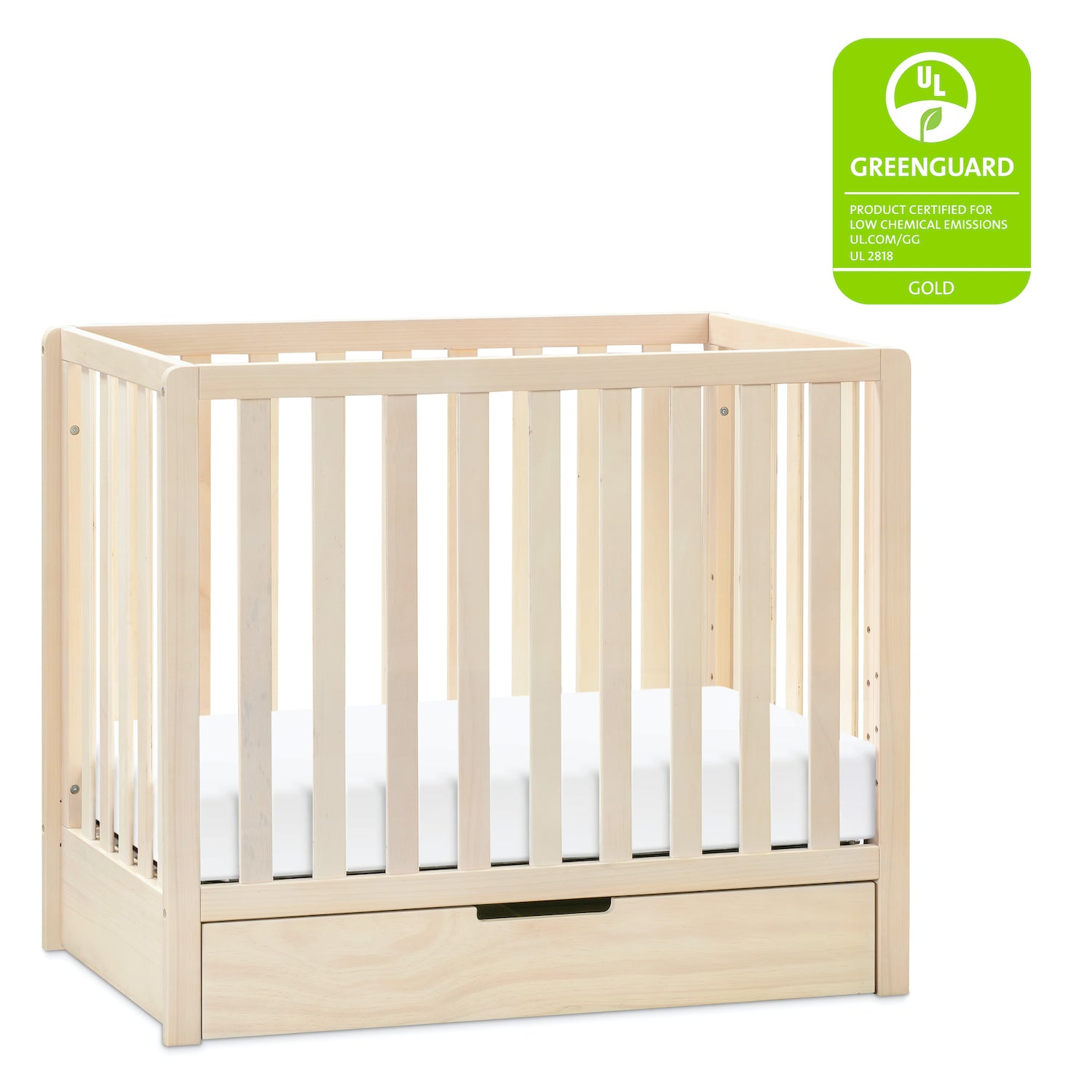 Colby 4-in-1 Convertible Mini Crib with Trundle Drawer