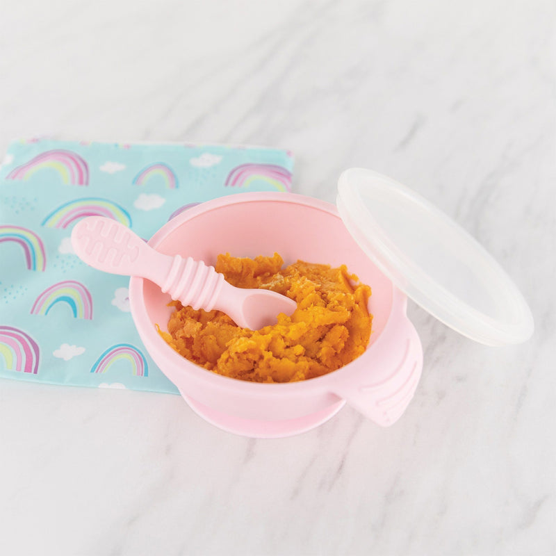 Silicone First Feeding Set - Pink - Project Nursery