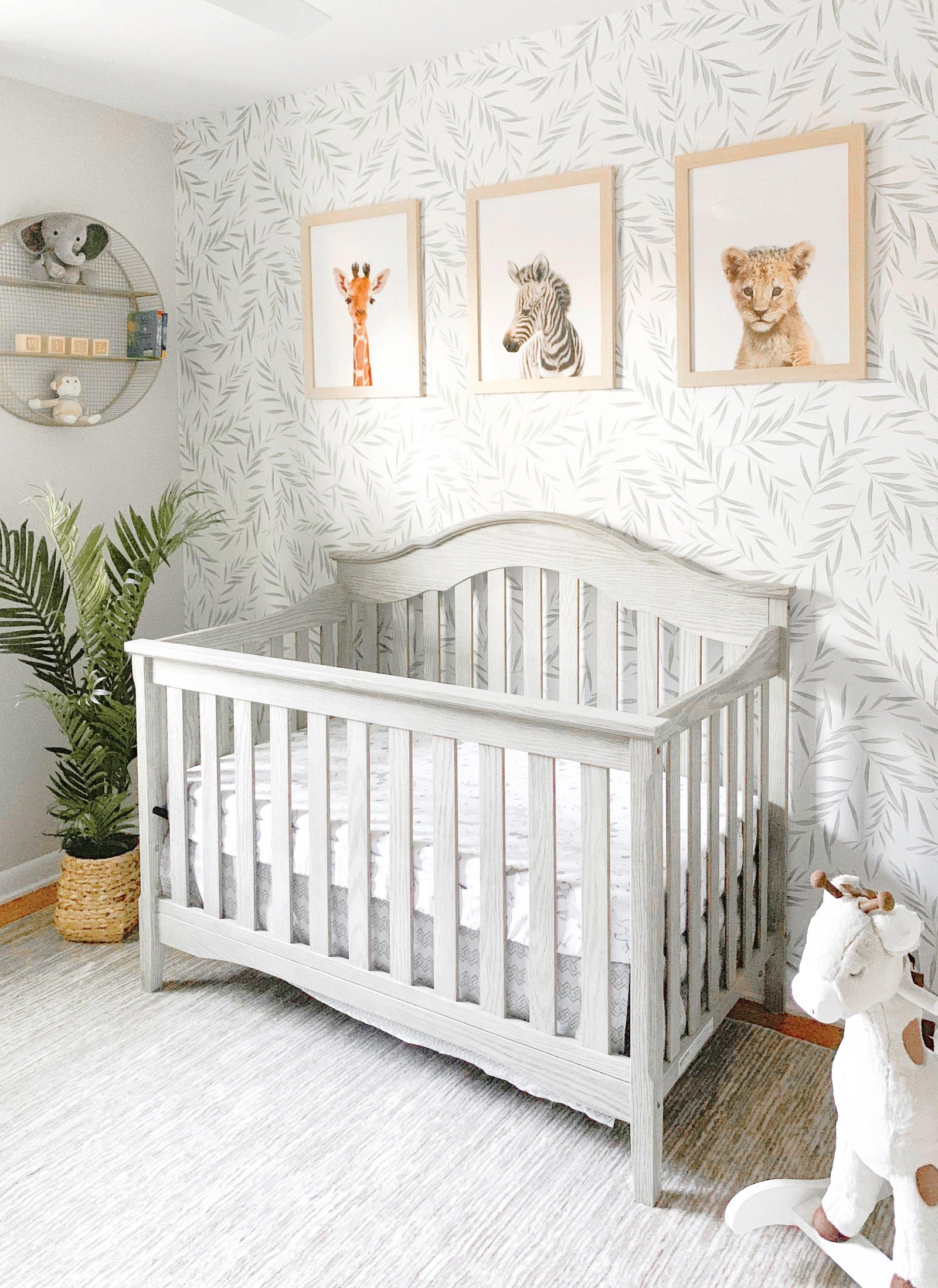 Light Green Botanical Foliage Wallpaper - Project Nursery