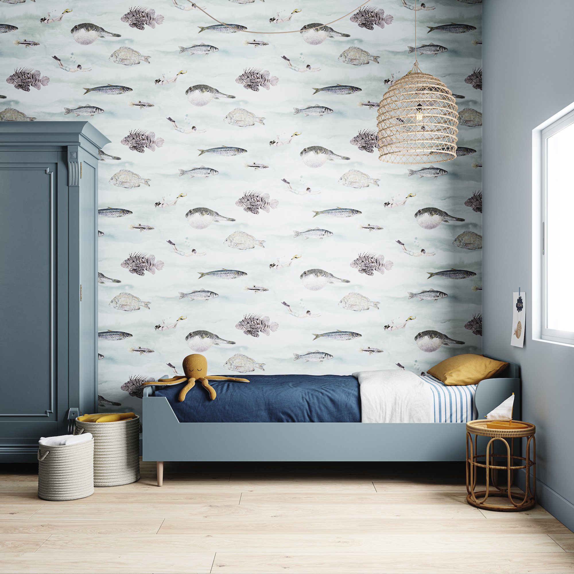 Classic Fish Wallpaper - Project Nursery