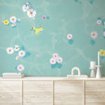 Classic Floral Bath Mural Wallpaper