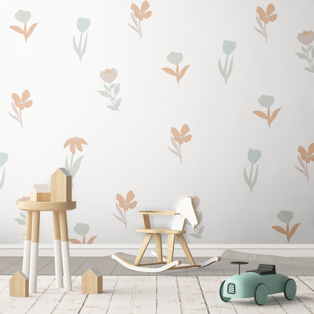 Pastel Flower Wall Decals