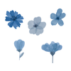 Flowery Wall Decal Set - Blue