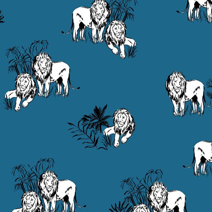 Foliage Lions Wallpaper - Project Nursery