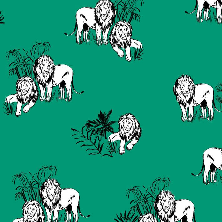 Foliage Lions Wallpaper - Project Nursery