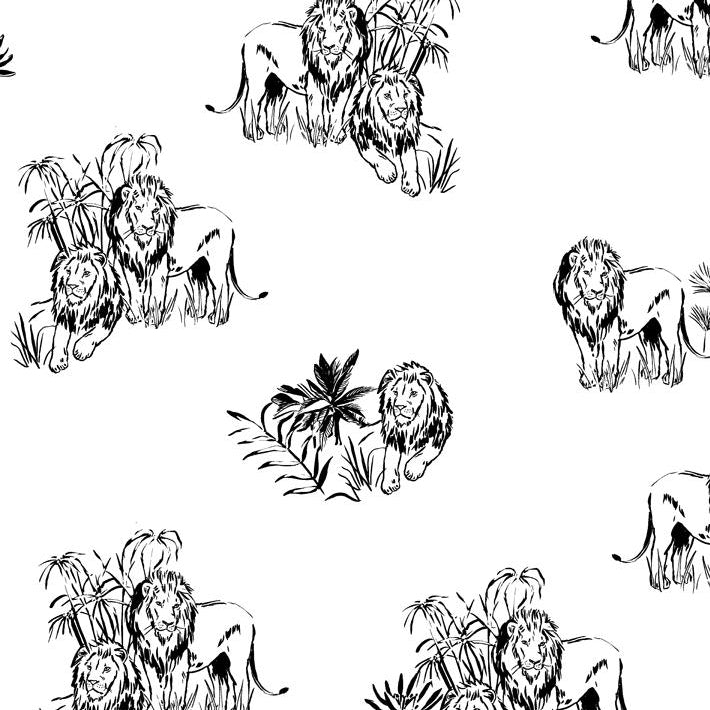 Foliage Lions Wallpaper - Project Nursery