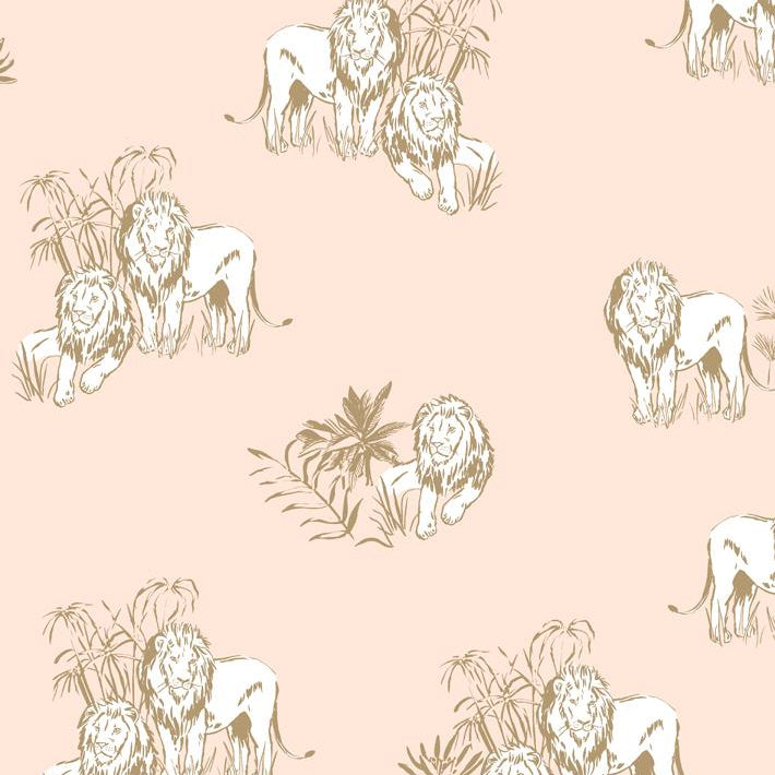 Foliage Lions Wallpaper - Project Nursery
