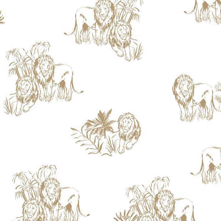 Foliage Lions Wallpaper - Project Nursery
