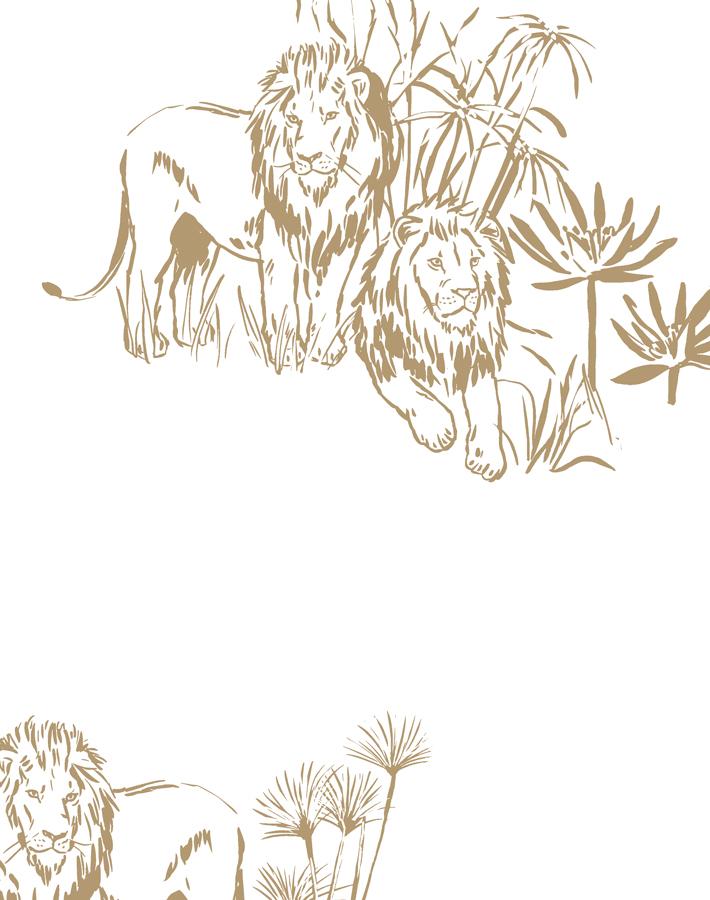 Foliage Lions Wallpaper - Project Nursery