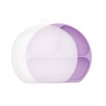 Silicone Three-Section Grip Dish + Lid - Lavender - Project Nursery