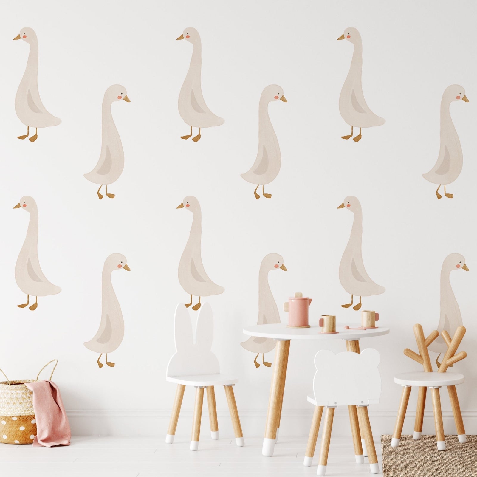 Gender Neutral Goose Decals in Playroom