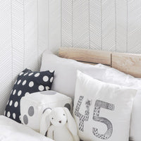 Gray Herringbone Wallpaper - Project Nursery