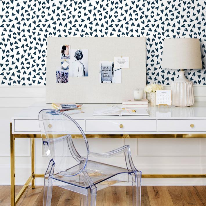 Hearts Wallpaper - Project Nursery