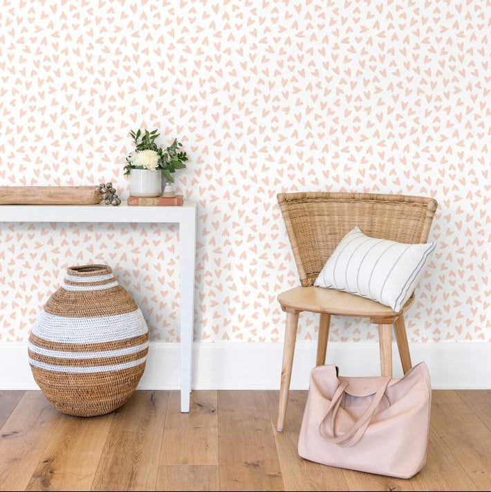Hearts Wallpaper - Project Nursery