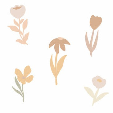 Nude Flowers Wall Decal Set