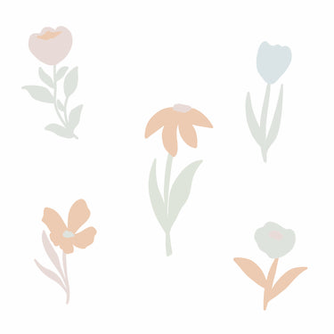 Pastel Flower Wall Decals