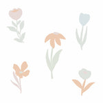 Pastel Flowers Wall Decal Set