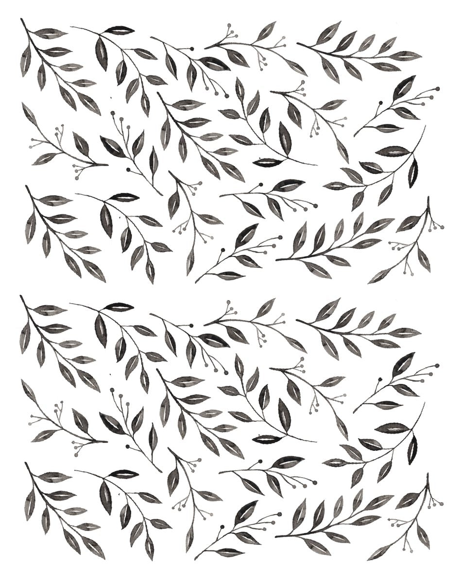 Inked Leaf Wall Decals