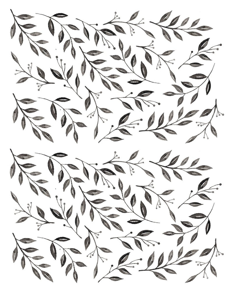 Inked Leaves Wall Decal Set