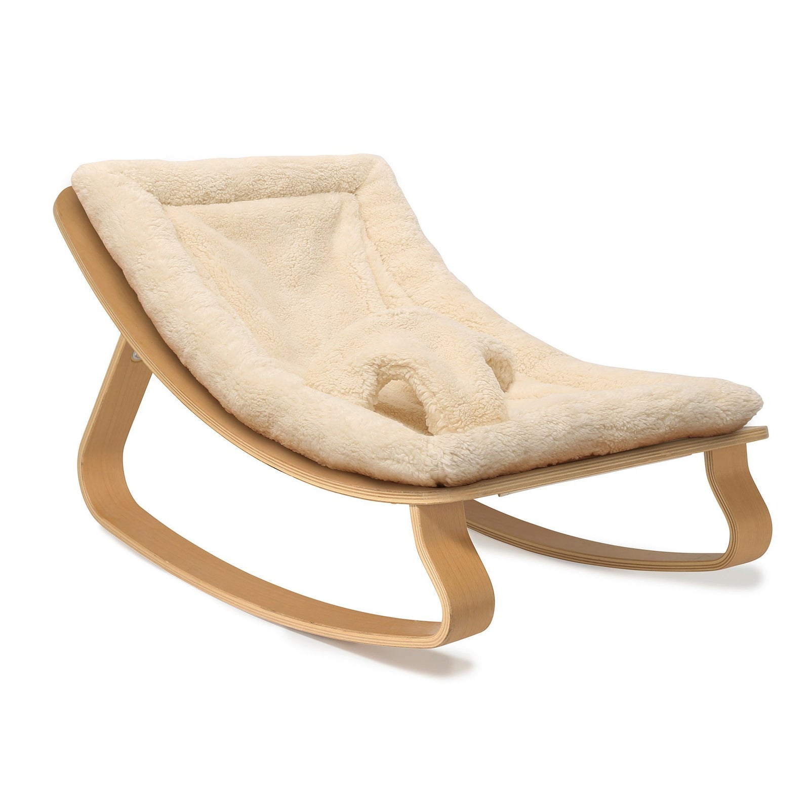 Charlie Crane LEVO Baby Rocker - Beech with Fur Milk - Project Nursery