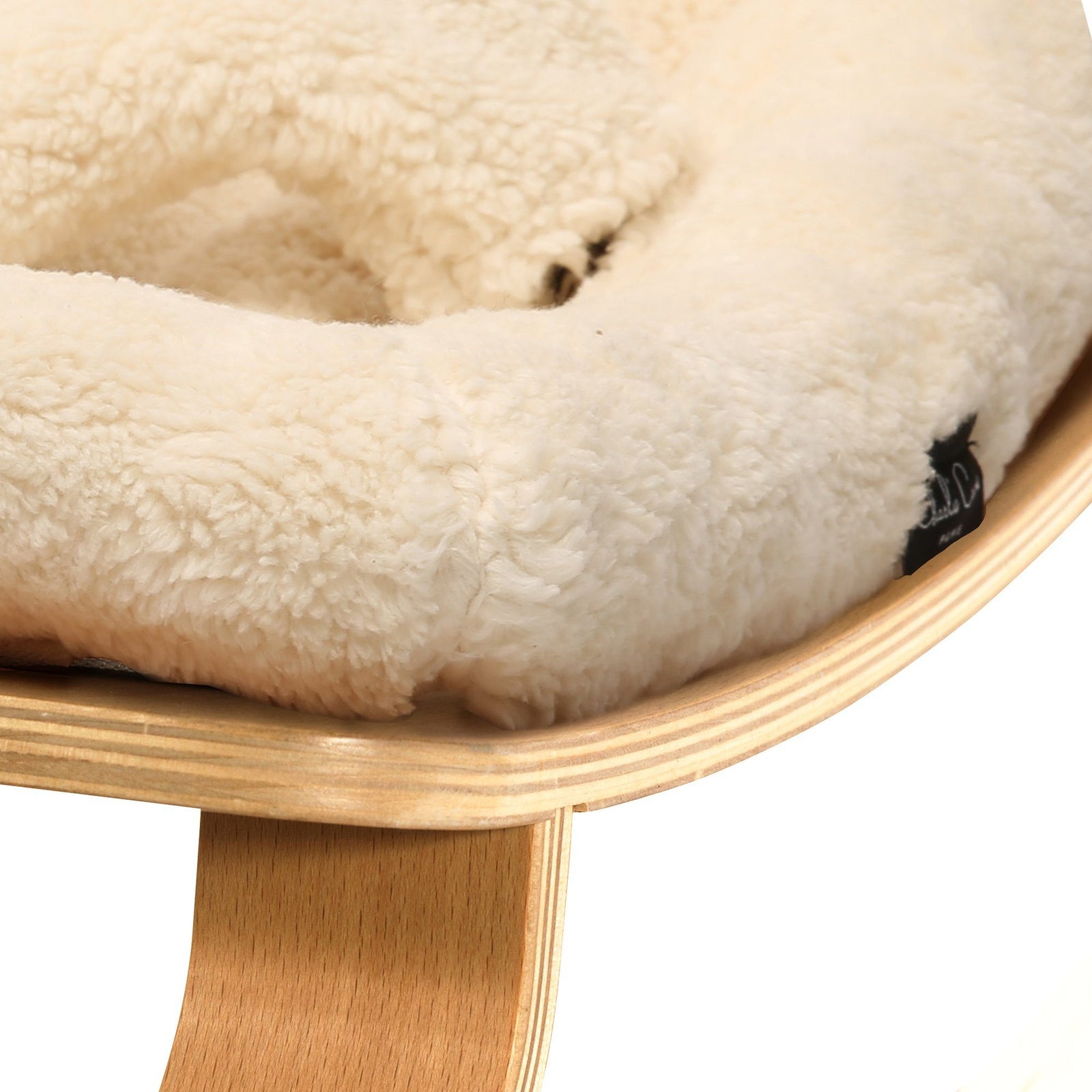 Charlie Crane LEVO Baby Rocker - Beech with Fur Milk - Project Nursery