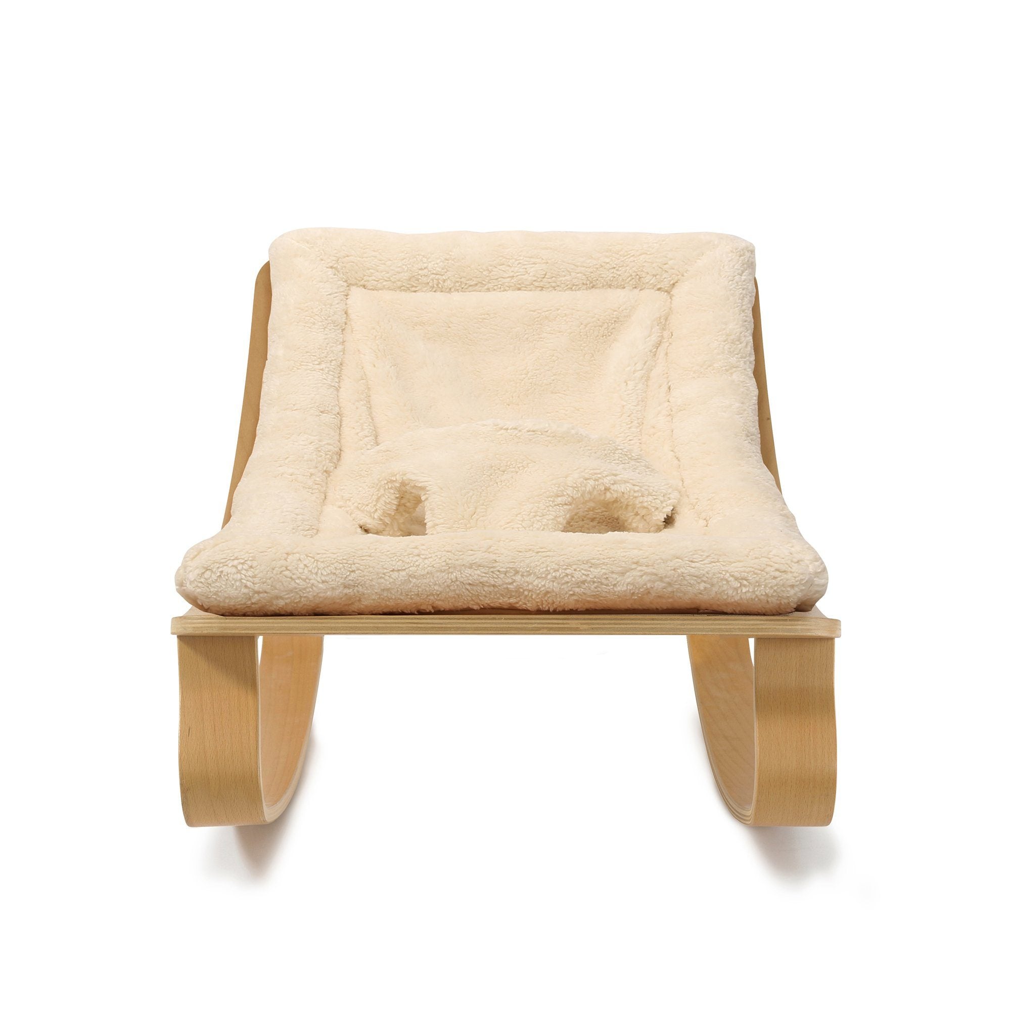 Charlie Crane LEVO Baby Rocker - Beech with Fur Milk Cushion – Project  Nursery