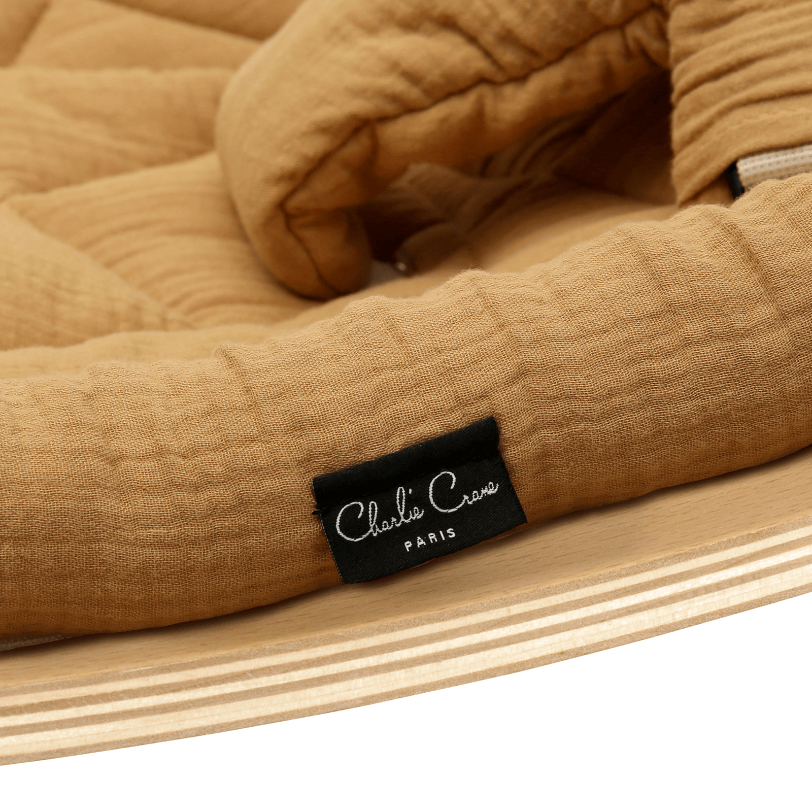 Charlie Crane LEVO Baby Rocker - Beech with Camel - Project Nursery