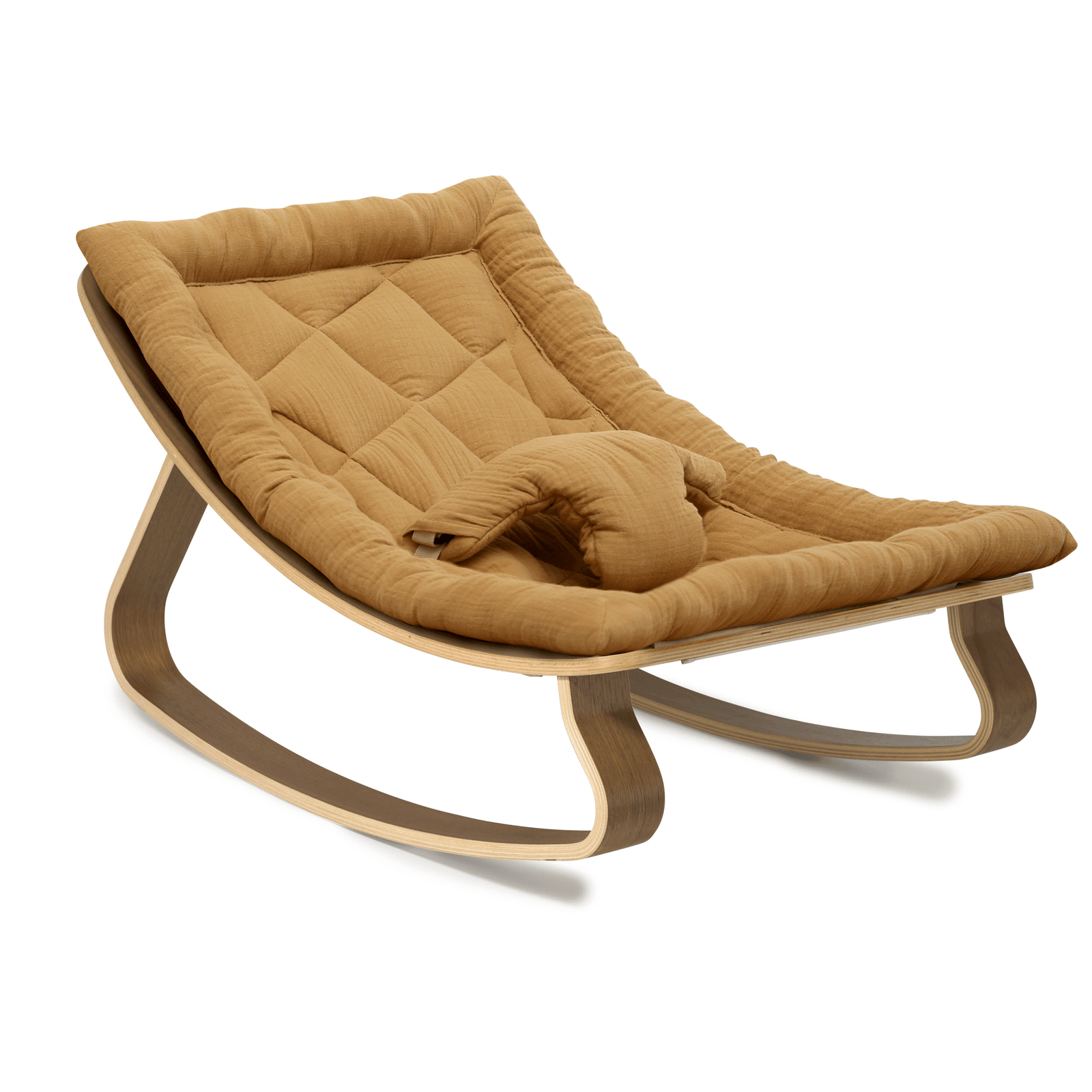 Charlie Crane LEVO Baby Rocker - Walnut with Camel - Project Nursery