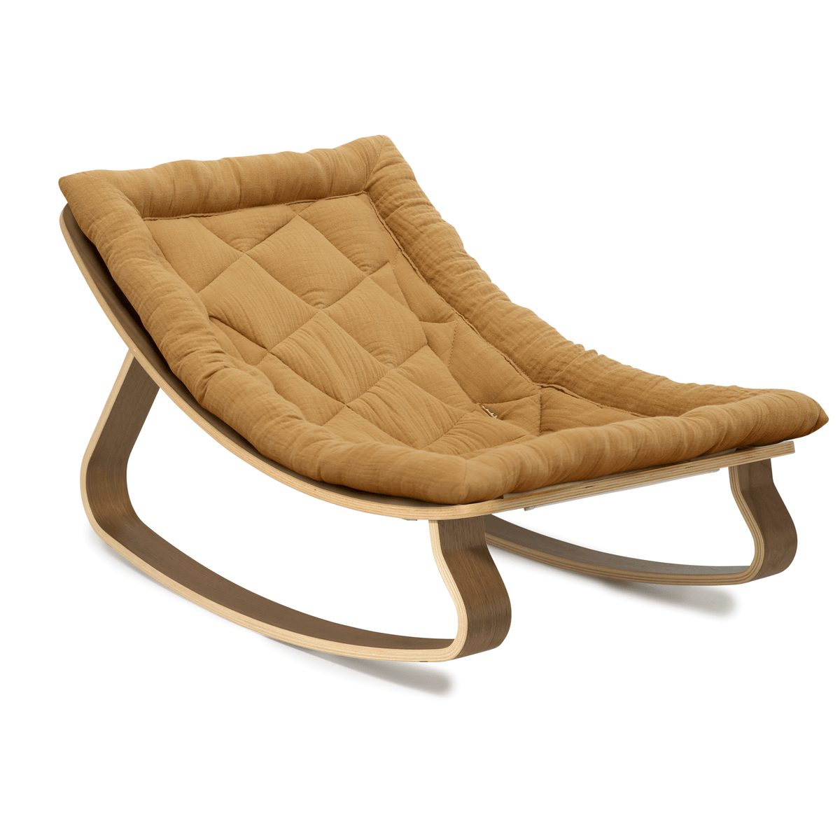 Charlie Crane LEVO Baby Rocker - Walnut with Camel - Project Nursery