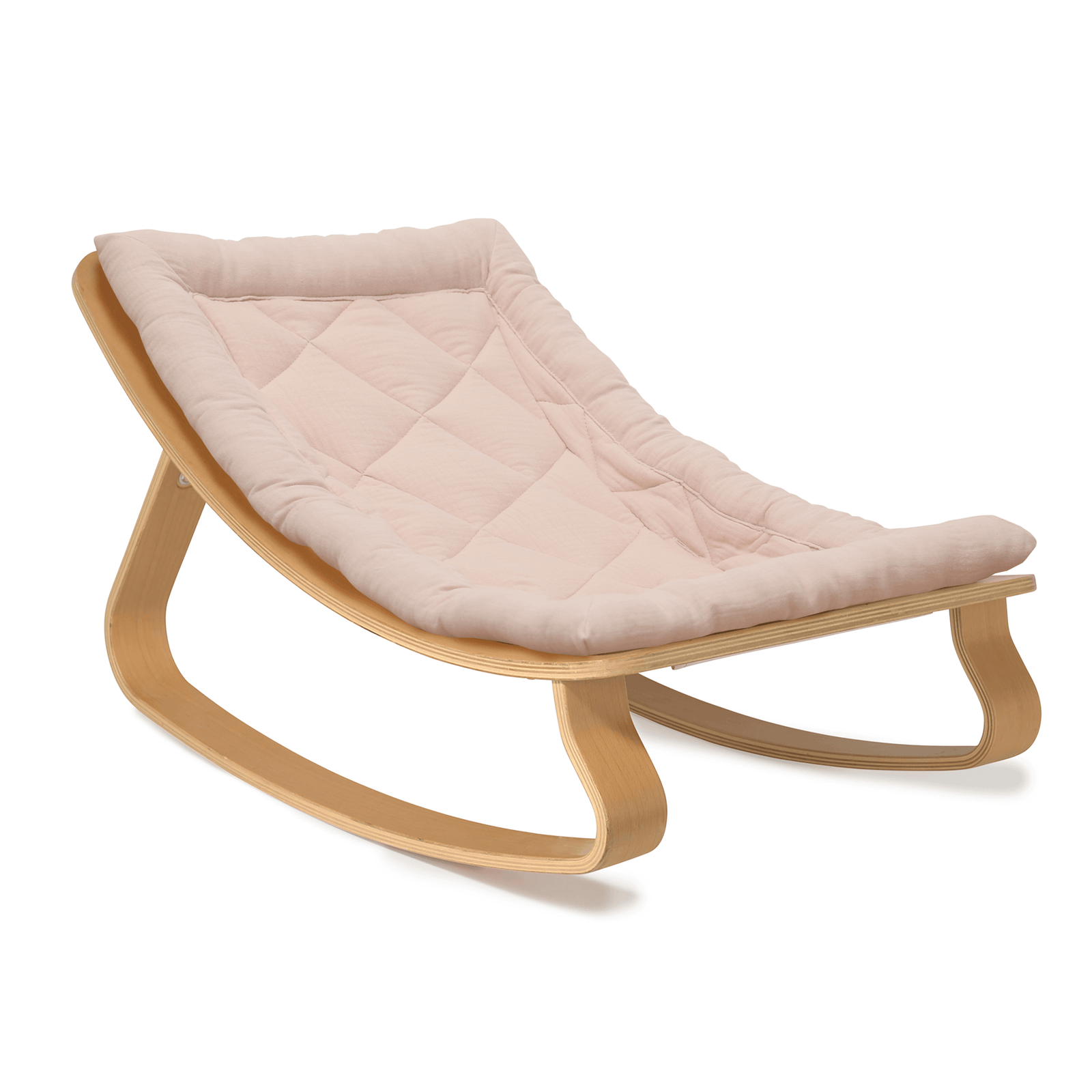 Charlie Crane LEVO Baby Rocker - Beech with Nude Pink - Project Nursery