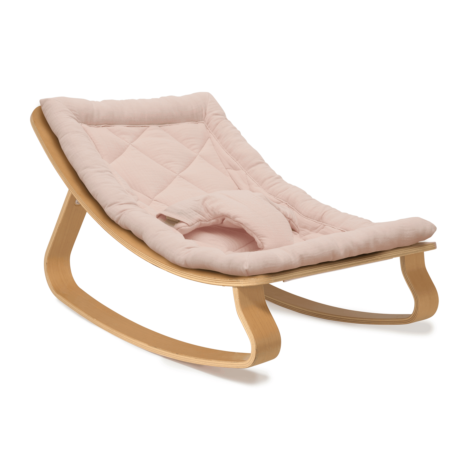 Charlie Crane LEVO Baby Rocker - Beech with Nude Pink - Project Nursery