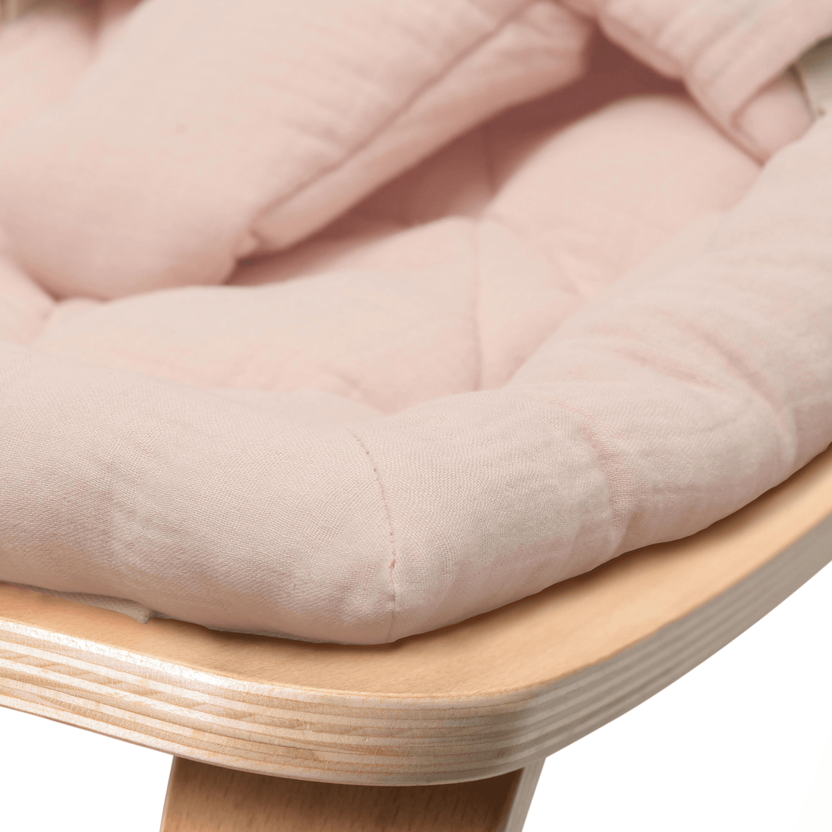 Charlie Crane LEVO Baby Rocker - Beech with Nude Pink - Project Nursery