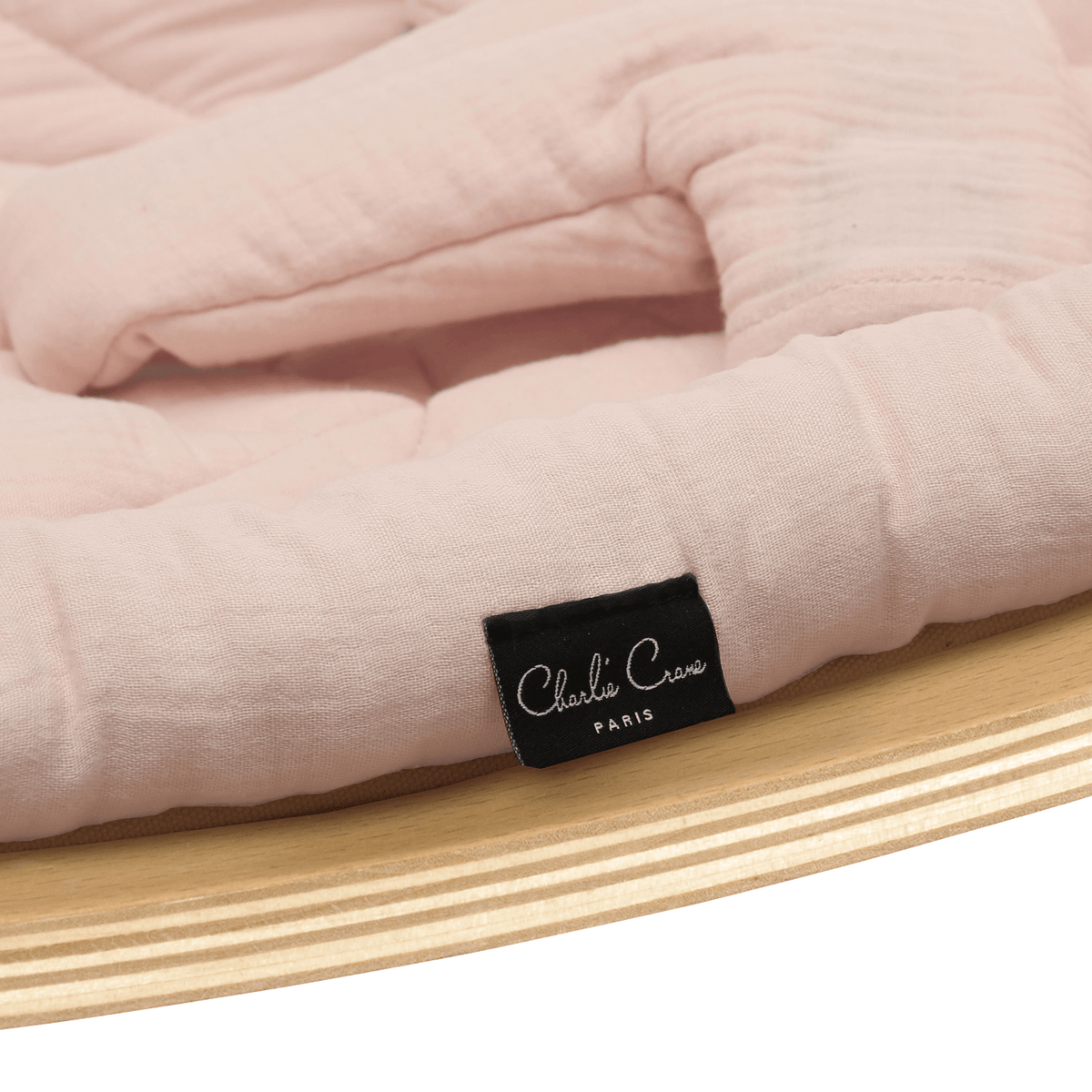 Charlie Crane LEVO Baby Rocker - Beech with Nude Pink - Project Nursery